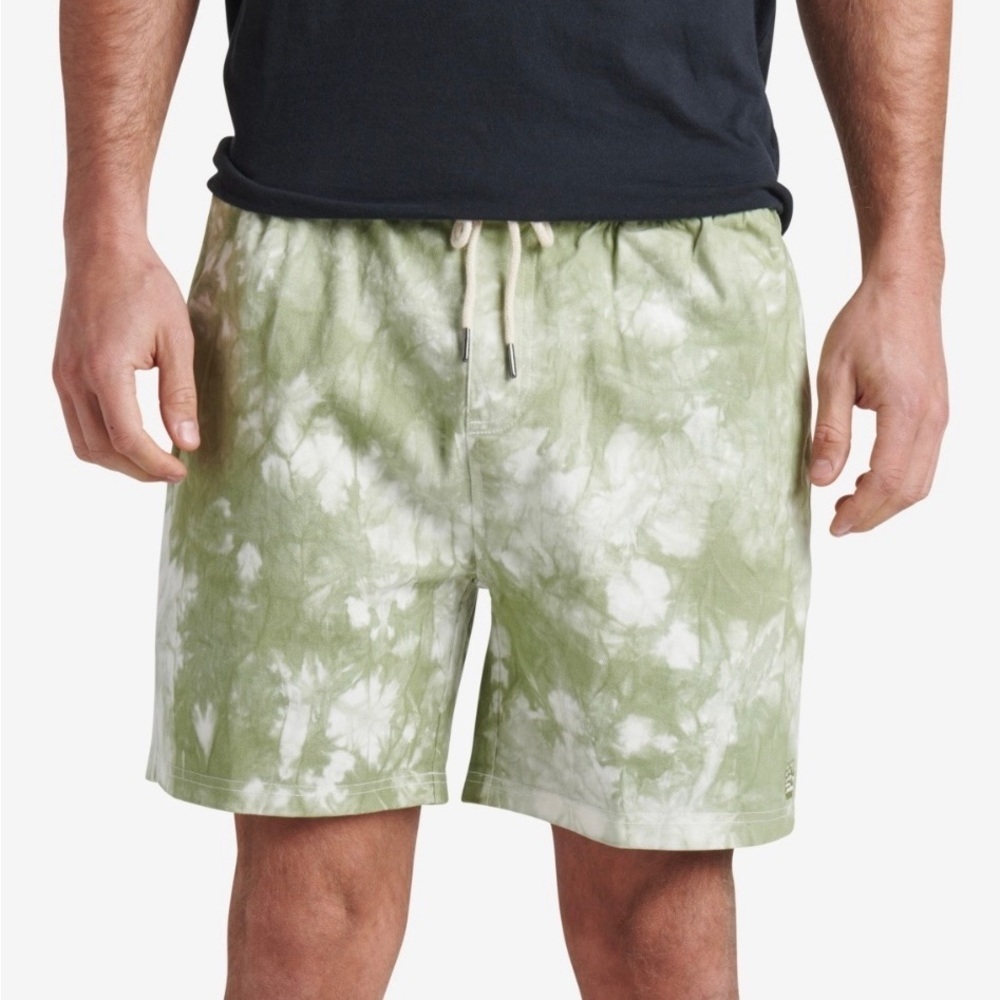 Green and white shorts